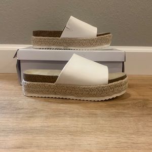 White espadrille sandal